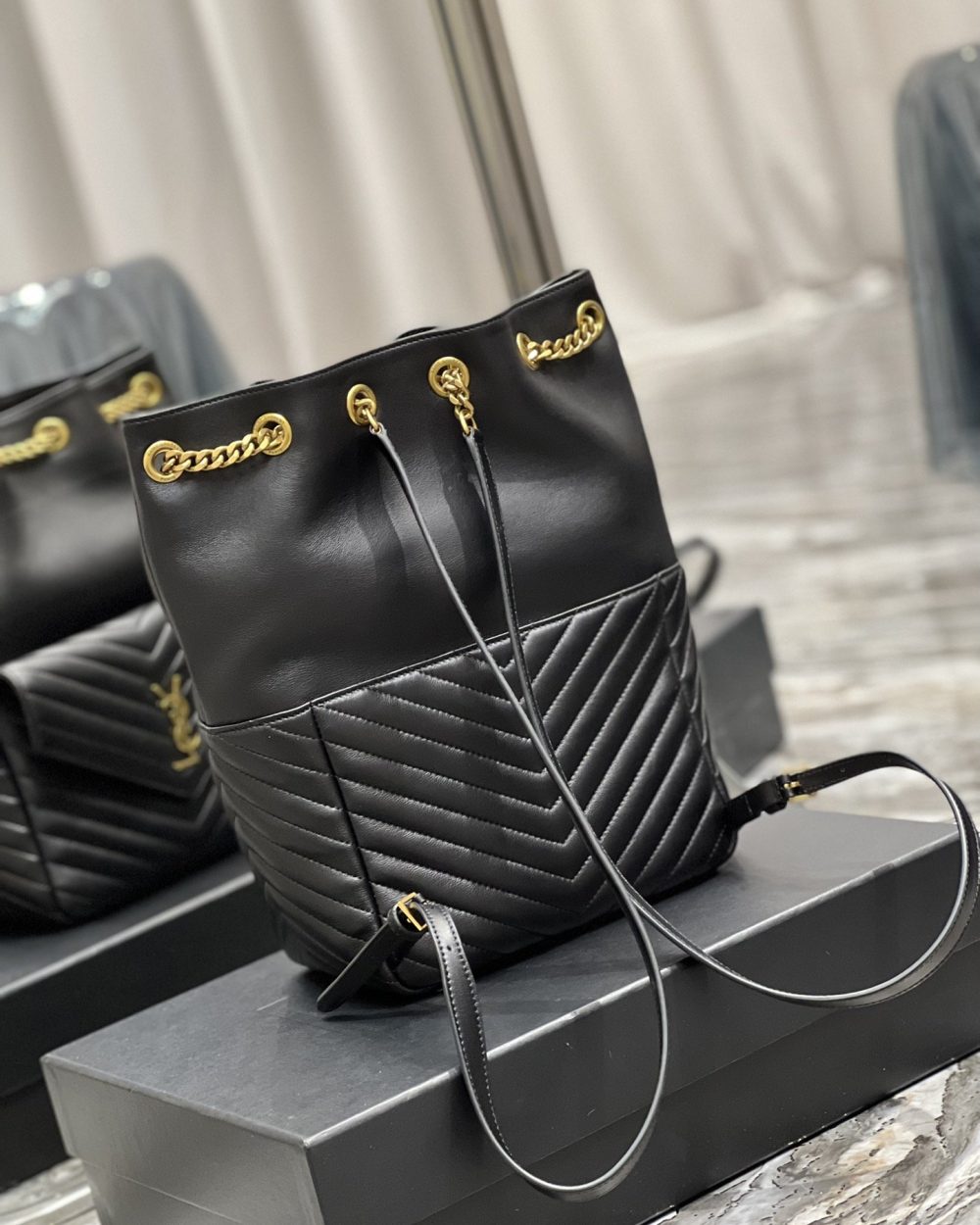 [REP 1:1] Saint Laurent JOE Backpack Black For Women, Women's Bags 11.5in/29cm YSL 6726091EL071000