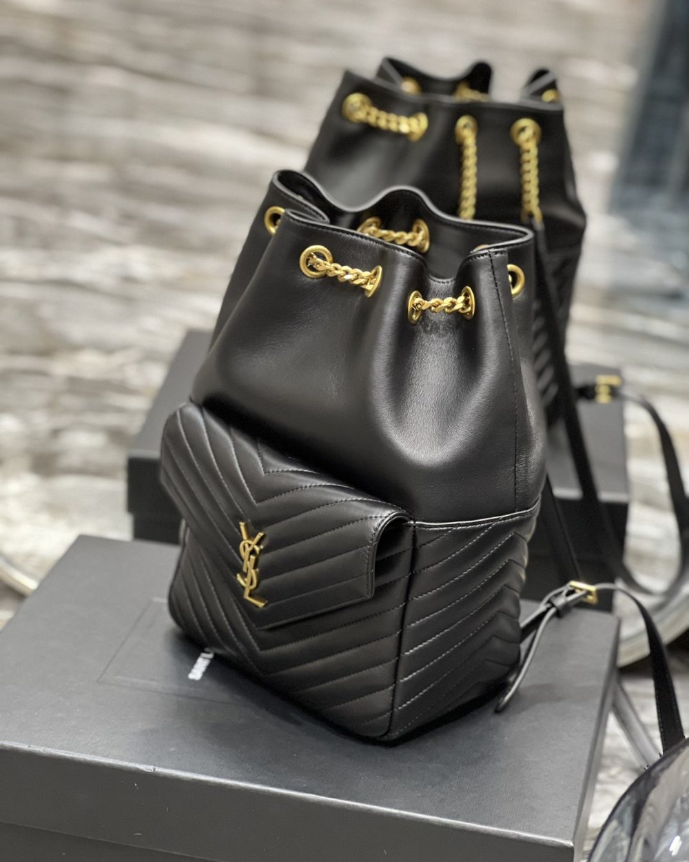 [REP 1:1] Saint Laurent JOE Backpack Black For Women, Women's Bags 11.5in/29cm YSL 6726091EL071000