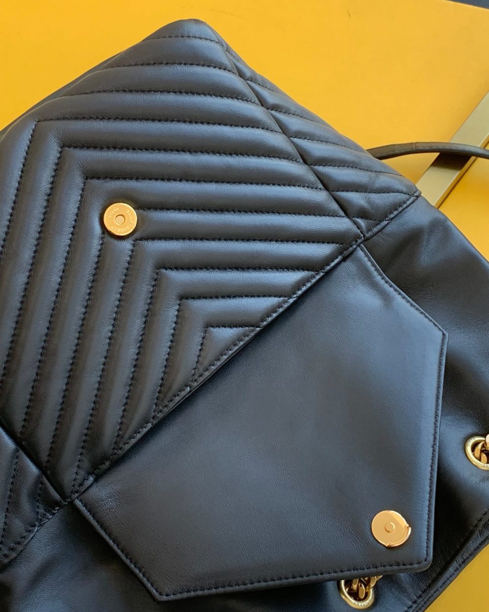 [REP 1:1] Saint Laurent Joe Backpack In Monogram With Bronze-Toned Hardware Black For Women 11.5in/22cm YSL 6726091EL071000