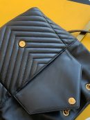 [REP 1:1] Saint Laurent Joe Backpack In Monogram With Bronze-Toned Hardware Black For Women 11.5in/22cm YSL 6726091EL071000