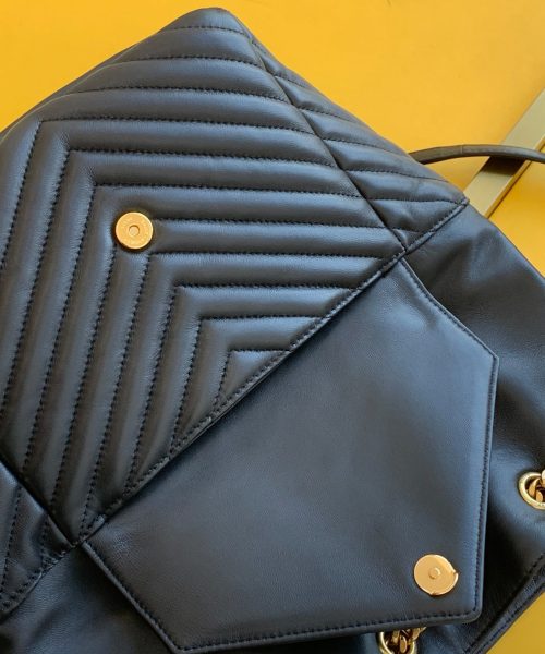 [REP 1:1] Saint Laurent Joe Backpack In Monogram With Bronze-Toned Hardware Black For Women 11.5in/22cm YSL 6726091EL071000