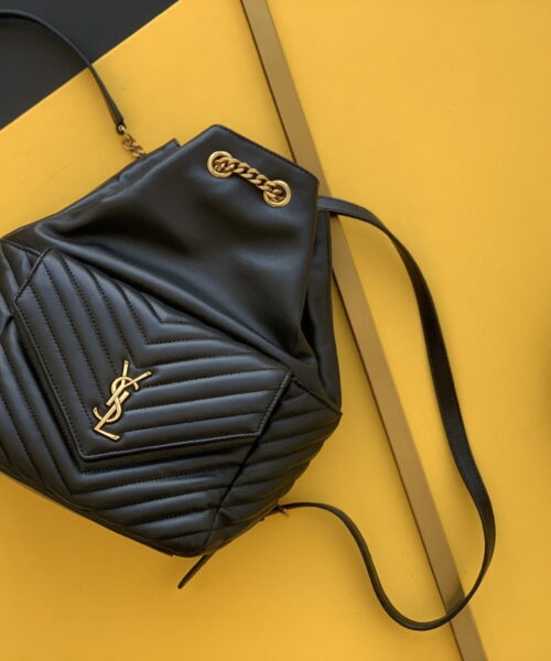 [REP 1:1] Saint Laurent Joe Backpack In Monogram With Bronze-Toned Hardware Black For Women 11.5in/22cm YSL 6726091EL071000