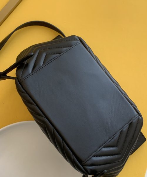 [REP 1:1] Saint Laurent Joe Backpack In Monogram With Bronze-Toned Hardware Black For Women 11.5in/22cm YSL 6726091EL071000