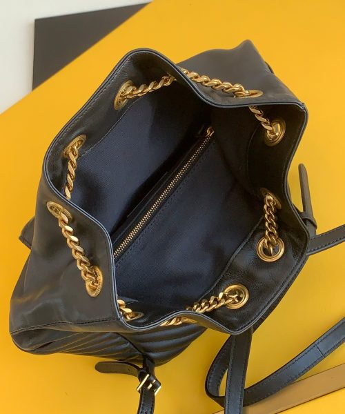 [REP 1:1] Saint Laurent Joe Backpack In Monogram With Bronze-Toned Hardware Black For Women 11.5in/22cm YSL 6726091EL071000