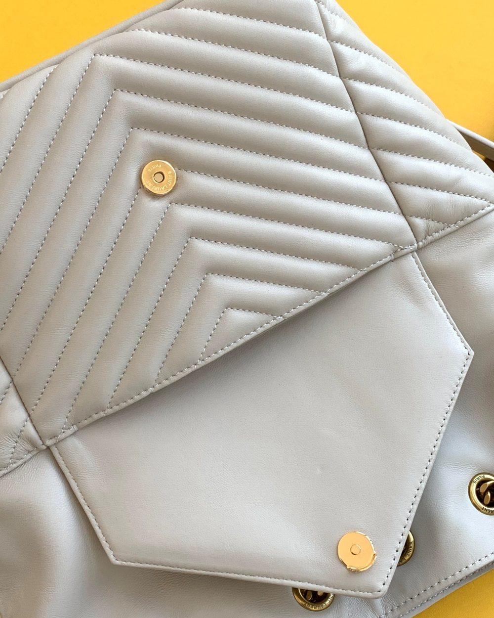 [REP 1:1] Saint Laurent Joe Backpack In Monogram With Bronze-Toned Hardware White For Women 11.5in/22cm YSL 6726091EL079207