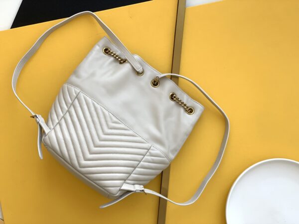 [REP 1:1] Saint Laurent Joe Backpack In Monogram With Bronze-Toned Hardware White For Women 11.5in/22cm YSL 6726091EL079207