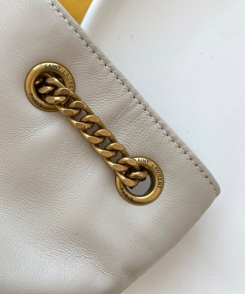 [REP 1:1] Saint Laurent Joe Backpack In Monogram With Bronze-Toned Hardware White For Women 11.5in/22cm YSL 6726091EL079207