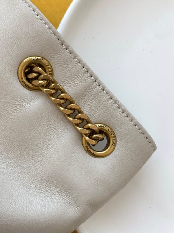 [REP 1:1] Saint Laurent Joe Backpack In Monogram With Bronze-Toned Hardware White For Women 11.5in/22cm YSL 6726091EL079207