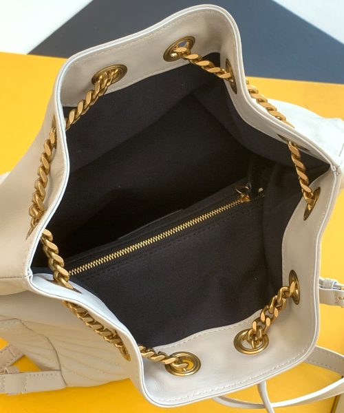 [REP 1:1] Saint Laurent Joe Backpack In Monogram With Bronze-Toned Hardware White For Women 11.5in/22cm YSL 6726091EL079207