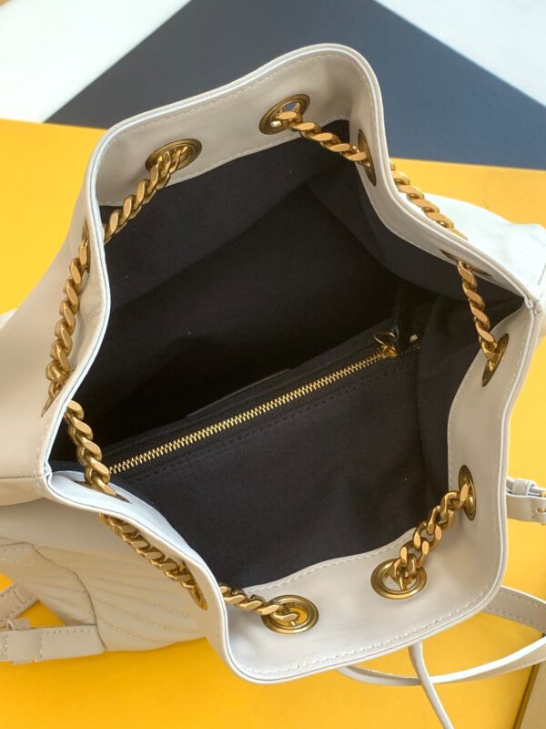 [REP 1:1] Saint Laurent Joe Backpack In Monogram With Bronze-Toned Hardware White For Women 11.5in/22cm YSL 6726091EL079207