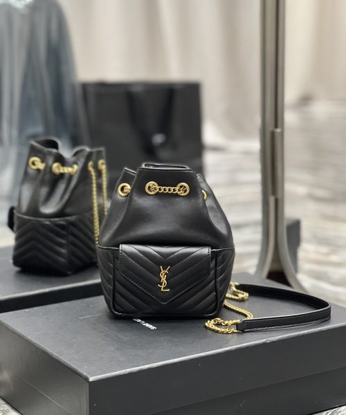 [REP 1:1] Saint Laurent JOE Mini Backpack Black For Women, Women's Bags 7.5in/19cm YSL 7016311EL071000