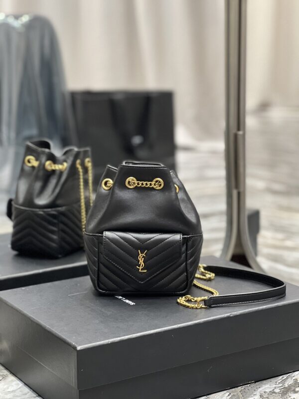 [REP 1:1] Saint Laurent JOE Mini Backpack Black For Women, Women's Bags 7.5in/19cm YSL 7016311EL071000
