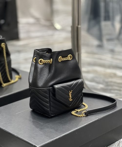 [REP 1:1] Saint Laurent JOE Mini Backpack Black For Women, Women's Bags 7.5in/19cm YSL 7016311EL071000
