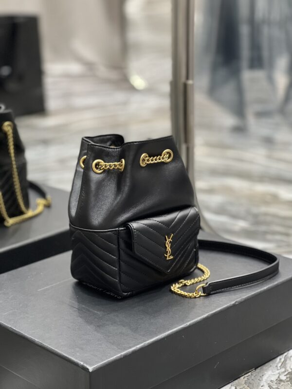 [REP 1:1] Saint Laurent JOE Mini Backpack Black For Women, Women's Bags 7.5in/19cm YSL 7016311EL071000