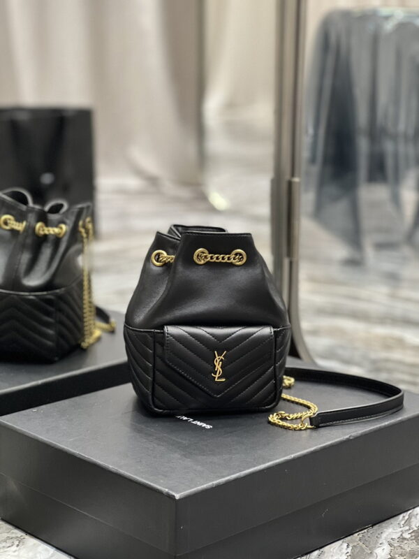 [REP 1:1] Saint Laurent JOE Mini Backpack Black For Women, Women's Bags 7.5in/19cm YSL 7016311EL071000