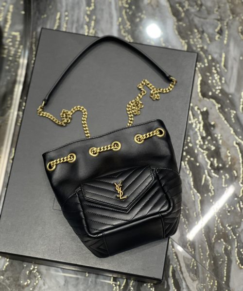 [REP 1:1] Saint Laurent JOE Mini Backpack Black For Women, Women's Bags 7.5in/19cm YSL 7016311EL071000