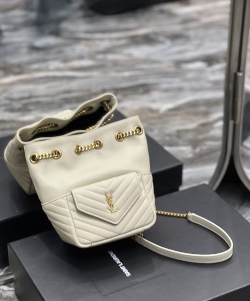 [REP 1:1] Saint Laurent JOE Mini Backpack White For Women, Women's Bags 7.5in/19cm YSL 7016311EL079207