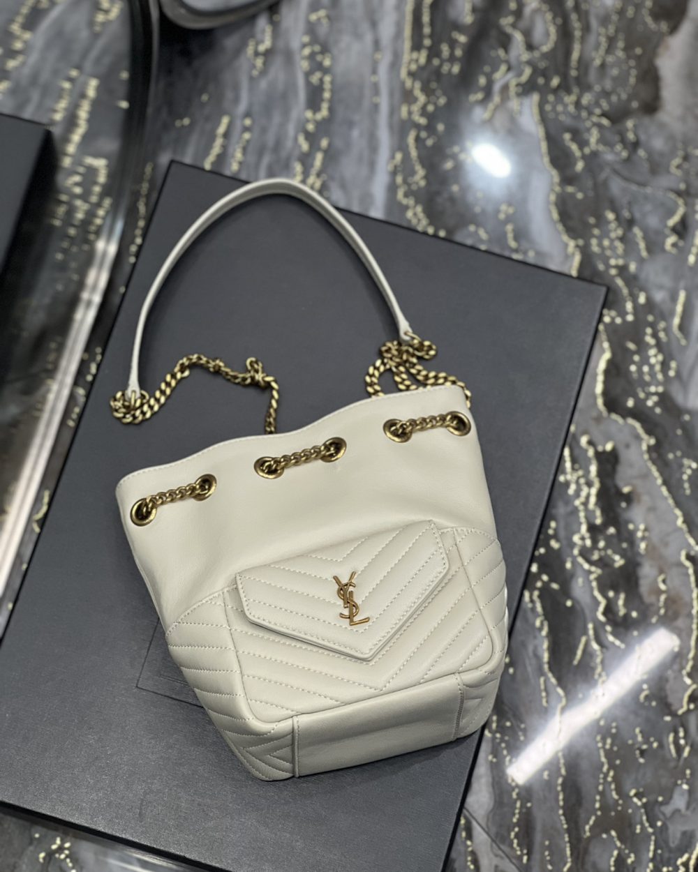 [REP 1:1] Saint Laurent JOE Mini Backpack White For Women, Women's Bags 7.5in/19cm YSL 7016311EL079207