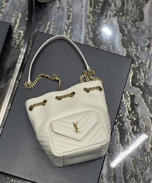 [REP 1:1] Saint Laurent JOE Mini Backpack White For Women, Women's Bags 7.5in/19cm YSL 7016311EL079207