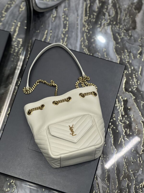[REP 1:1] Saint Laurent JOE Mini Backpack White For Women, Women's Bags 7.5in/19cm YSL 7016311EL079207