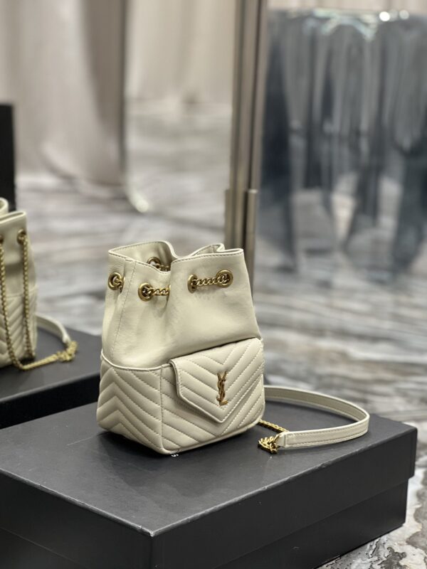 [REP 1:1] Saint Laurent JOE Mini Backpack White For Women, Women's Bags 7.5in/19cm YSL 7016311EL079207