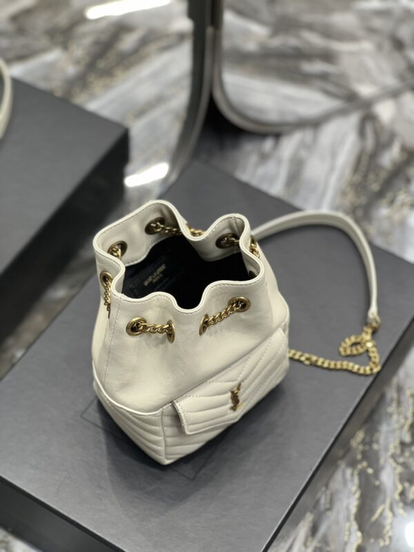 [REP 1:1] Saint Laurent JOE Mini Backpack White For Women, Women's Bags 7.5in/19cm YSL 7016311EL079207