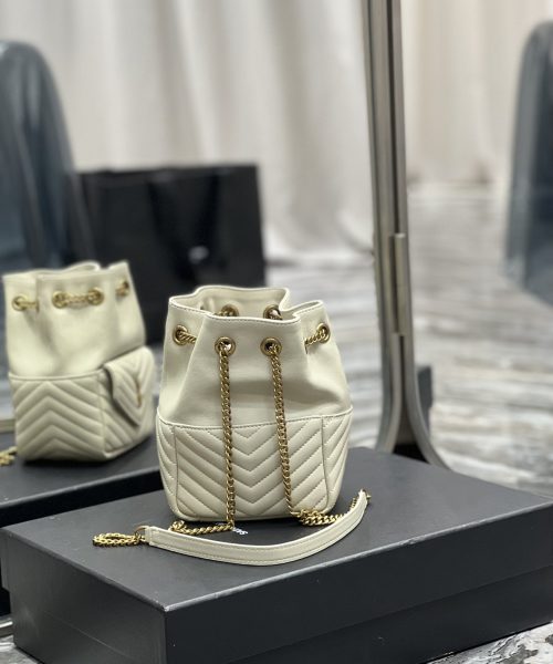 [REP 1:1] Saint Laurent JOE Mini Backpack White For Women, Women's Bags 7.5in/19cm YSL 7016311EL079207