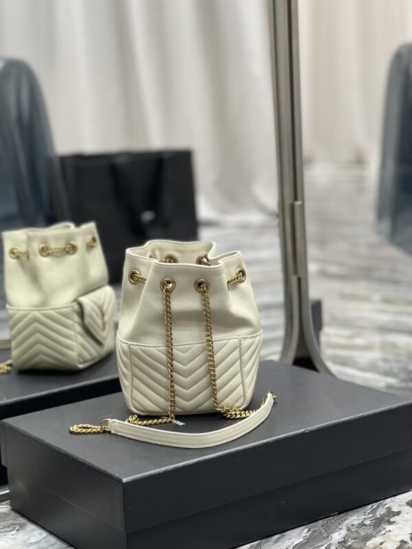 [REP 1:1] Saint Laurent JOE Mini Backpack White For Women, Women's Bags 7.5in/19cm YSL 7016311EL079207