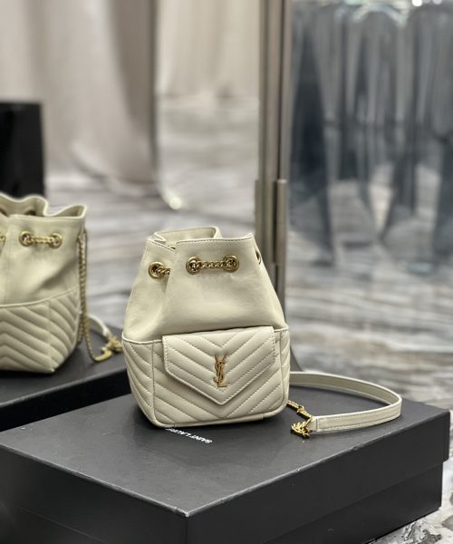 [REP 1:1] Saint Laurent JOE Mini Backpack White For Women, Women's Bags 7.5in/19cm YSL 7016311EL079207