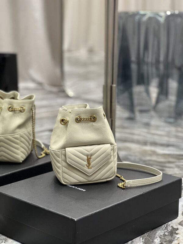 [REP 1:1] Saint Laurent JOE Mini Backpack White For Women, Women's Bags 7.5in/19cm YSL 7016311EL079207