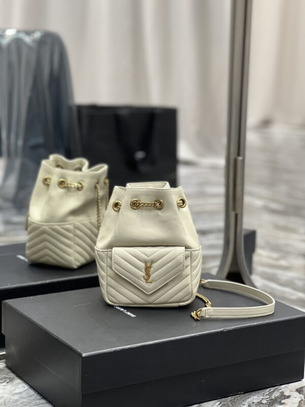 [REP 1:1] Saint Laurent JOE Mini Backpack White For Women, Women's Bags 7.5in/19cm YSL 7016311EL079207