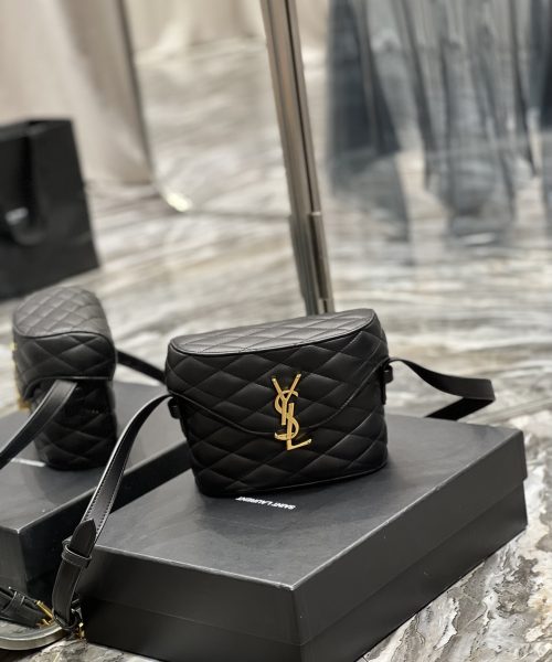 [REP 1:1] Saint Laurent June Box Bag Black For Women, Women's Bags 7.5in/19cm YSL 7100801EL071000