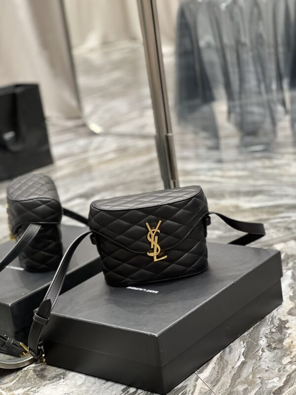 [REP 1:1] Saint Laurent June Box Bag Black For Women, Women's Bags 7.5in/19cm YSL 7100801EL071000