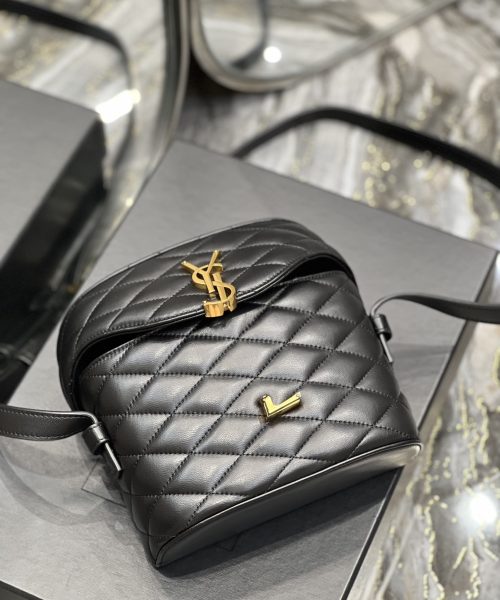 [REP 1:1] Saint Laurent June Box Bag Black For Women, Women's Bags 7.5in/19cm YSL 7100801EL071000