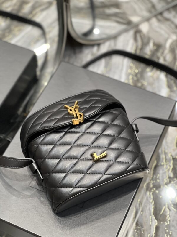 [REP 1:1] Saint Laurent June Box Bag Black For Women, Women's Bags 7.5in/19cm YSL 7100801EL071000