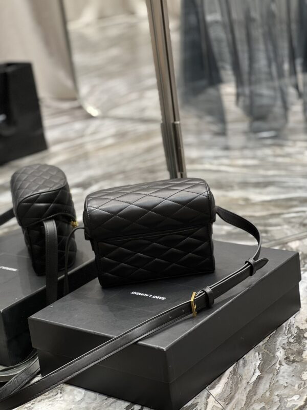 [REP 1:1] Saint Laurent June Box Bag Black For Women, Women's Bags 7.5in/19cm YSL 7100801EL071000