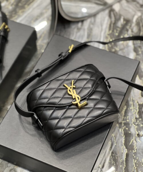 [REP 1:1] Saint Laurent June Box Bag Black For Women, Women's Bags 7.5in/19cm YSL 7100801EL071000
