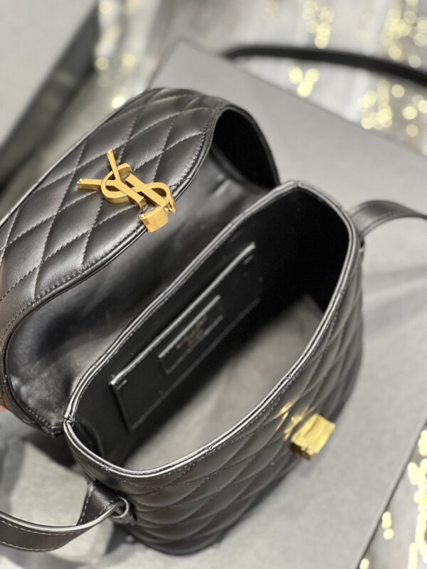 [REP 1:1] Saint Laurent June Box Bag Black For Women, Women's Bags 7.5in/19cm YSL 7100801EL071000