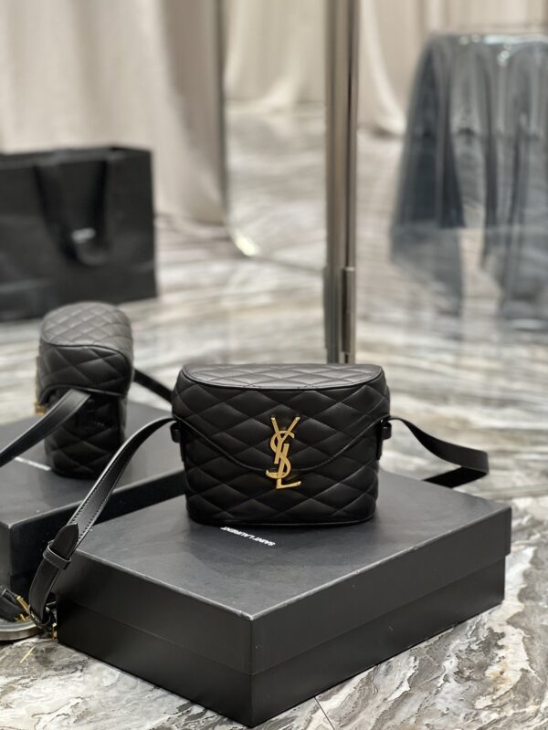 [REP 1:1] Saint Laurent June Box Bag Black For Women, Women's Bags 7.5in/19cm YSL 7100801EL071000