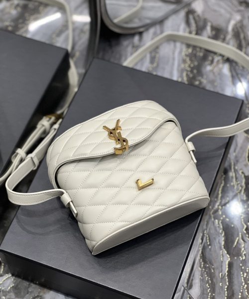 [REP 1:1] Saint Laurent June Box Bag White For Women, Women's Bags 7.5in/19cm YSL