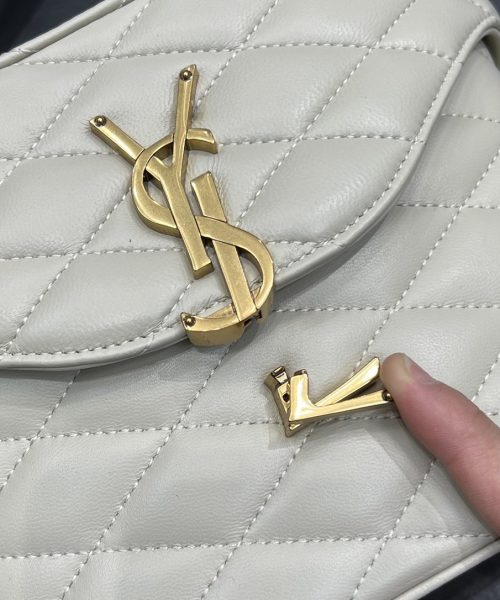 [REP 1:1] Saint Laurent June Box Bag White For Women, Women's Bags 7.5in/19cm YSL
