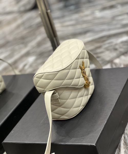 [REP 1:1] Saint Laurent June Box Bag White For Women, Women's Bags 7.5in/19cm YSL