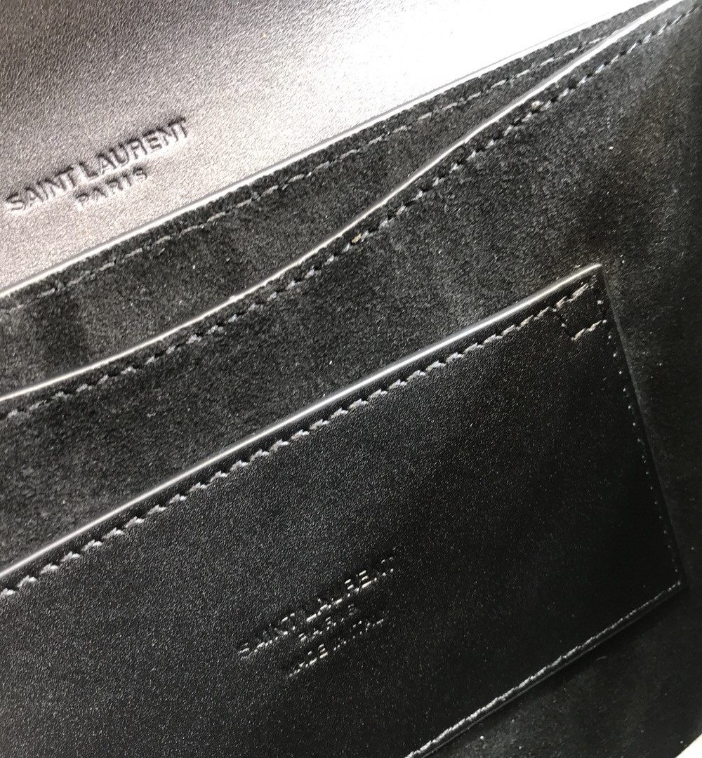 [REP 1:1] Saint Laurent Kaia Medium Shoulder Bag Black For Women 8.5in/22cm YSL P00483797