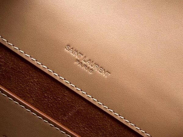 [REP 1:1] Saint Laurent Kaia North/South Satchel Bag In Vegetable Tanned Brown Material With Gold Hardware For Women 6.6in/18cm YSL 668809BWR6W2725