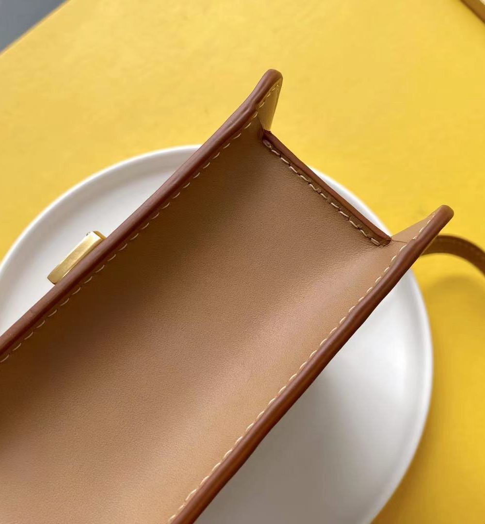 [REP 1:1] Saint Laurent Kaia North/South Satchel Bag In Vegetable Tanned Brown Material With Gold Hardware For Women 6.6in/18cm YSL 668809BWR6W2725