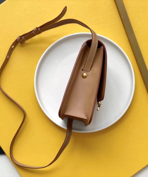 [REP 1:1] Saint Laurent Kaia North/South Satchel Bag In Vegetable Tanned Brown Material With Gold Hardware For Women 6.6in/18cm YSL 668809BWR6W2725