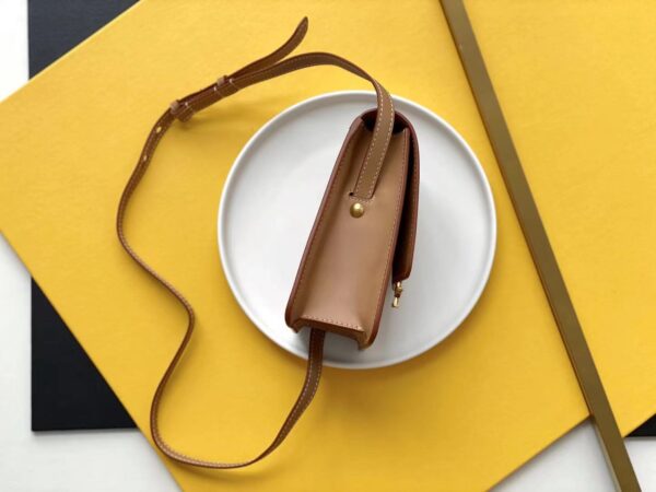 [REP 1:1] Saint Laurent Kaia North/South Satchel Bag In Vegetable Tanned Brown Material With Gold Hardware For Women 6.6in/18cm YSL 668809BWR6W2725