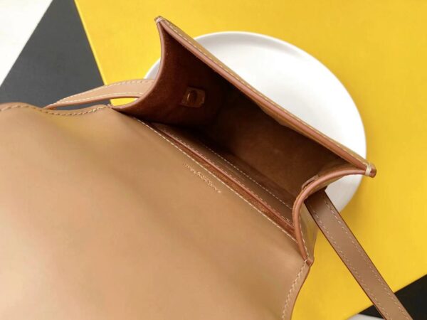 [REP 1:1] Saint Laurent Kaia North/South Satchel Bag In Vegetable Tanned Brown Material With Gold Hardware For Women 6.6in/18cm YSL 668809BWR6W2725