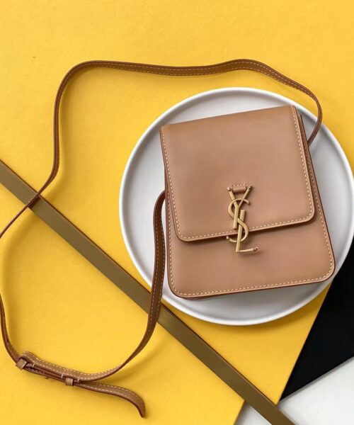 [REP 1:1] Saint Laurent Kaia North/South Satchel Bag In Vegetable Tanned Brown Material With Gold Hardware For Women 6.6in/18cm YSL 668809BWR6W2725