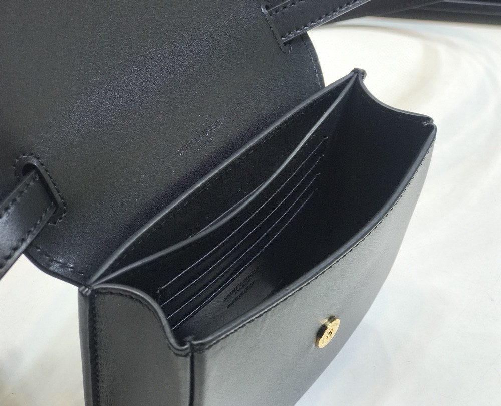 [REP 1:1] Saint Laurent Kaia Small Satchel Black For Women 7.2in/18.5cm YSL 619740BWR0W1000